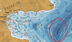 Lage des Nebelschlundes im Arasmeer
